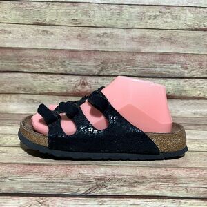 Papillio Black Floral Florida Sandals